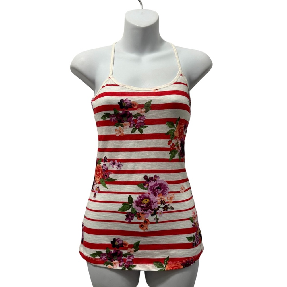 Y2k Vintage Garage Floral Striped Tank Top